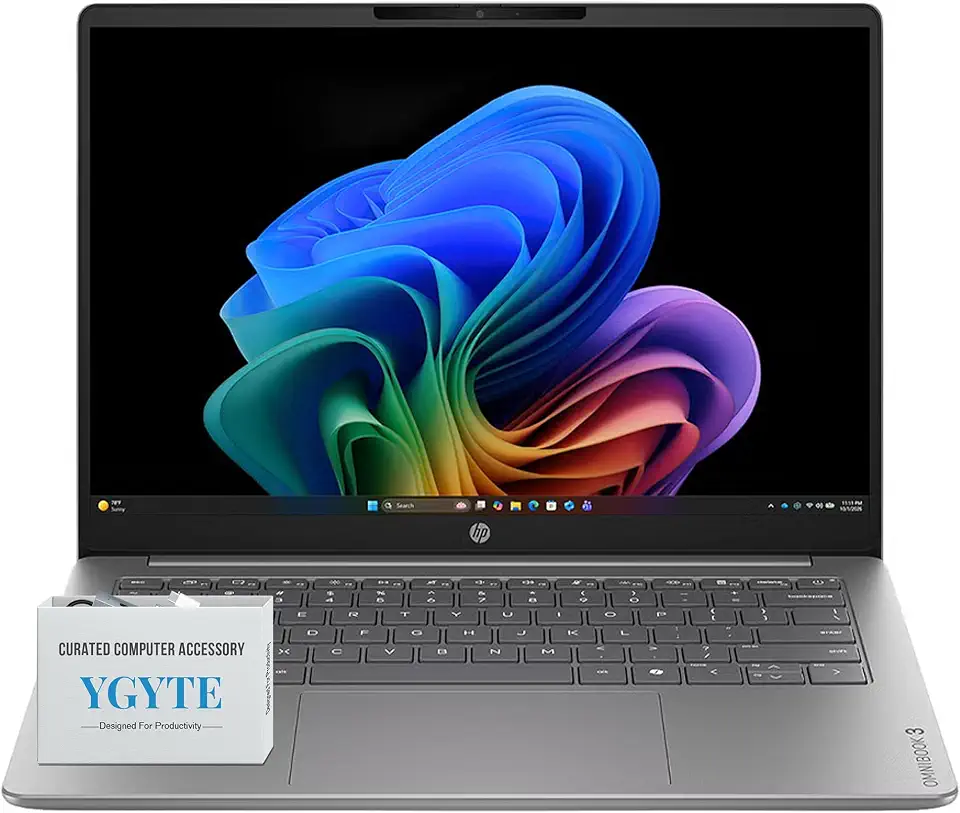 HP OmniBook 3 14" 2K OLED Laptop AI PC, Snapdragon X, 16GB DDR5 1TB SSD - B0HGRCBF81