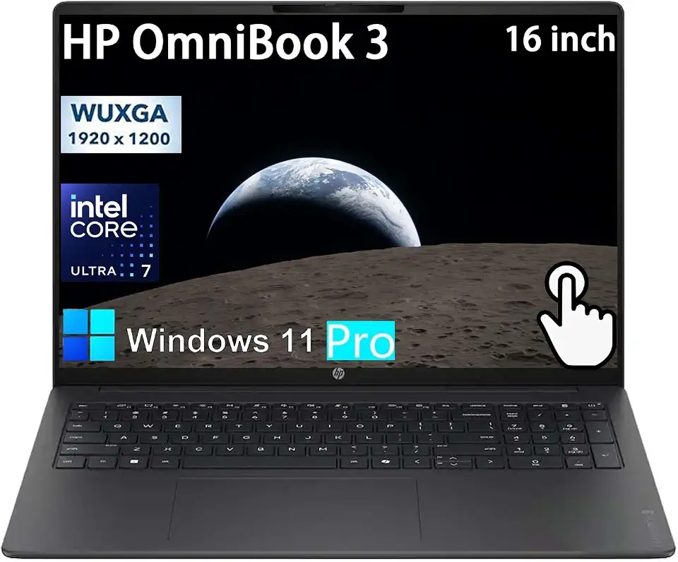 HP OmniBook 3 Laptop Computer, 16 2K IPS Touchscreen, 32GB RAM 1TB SSD - B0B8X9YG7H