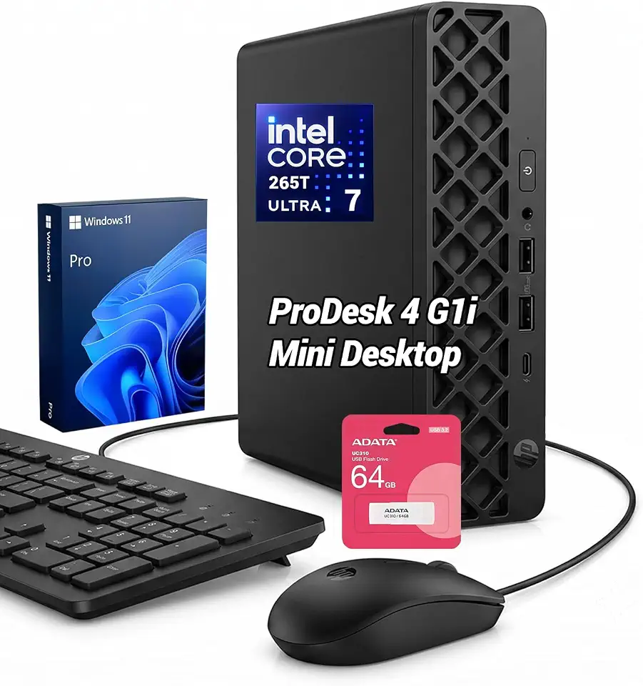 HP ProDesk 4 G1i AI Business Mini PC, Intel Core Ultra 7 265T, 32GB + - B0HJBTYXLY