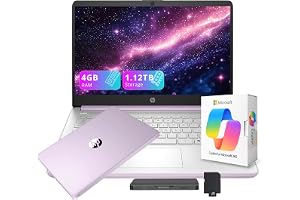 HP Stream 14" HD Student&Business Laptop with AI Copilot, Intel Processor N150, 4GB RAM, 1.12TB - B0H2YBHBYL