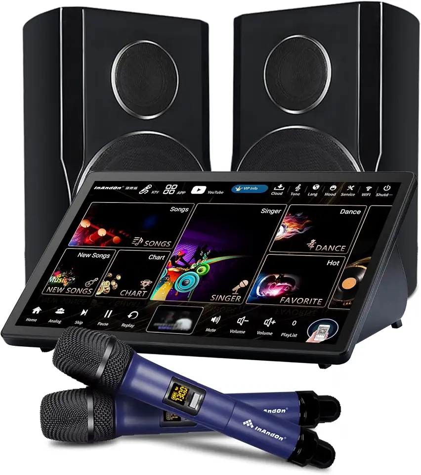 InAndon Karaoke Machine: 5in1 Karaoke Player with 6.5'' Passive Speakers - B0HDCH3RWL