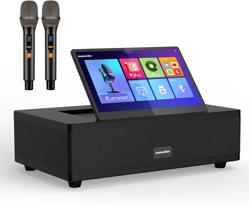 InAndOn Karaoke Machine: 6in1 Karaoke Player with 12.2'' HD Touchscreen - B0HDNPFPM4