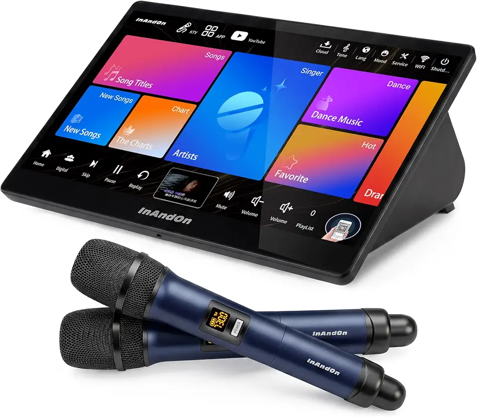 InAndOn Karaoke Machine for Adults: Karaoke Players with 15.6" Touchscreen - B0GGHJT1FK