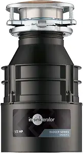 InSinkErator Badger 5 Garbage Disposal, Badger Series 1/2 HP Continuous Feed Food Waste Disposer - B00004U9JO