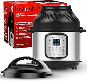 Instant Pot Duo Crisp 8 Qt 11-in-1 Air Fryer + Pressure Cooker, Steel - B07VT23JDM