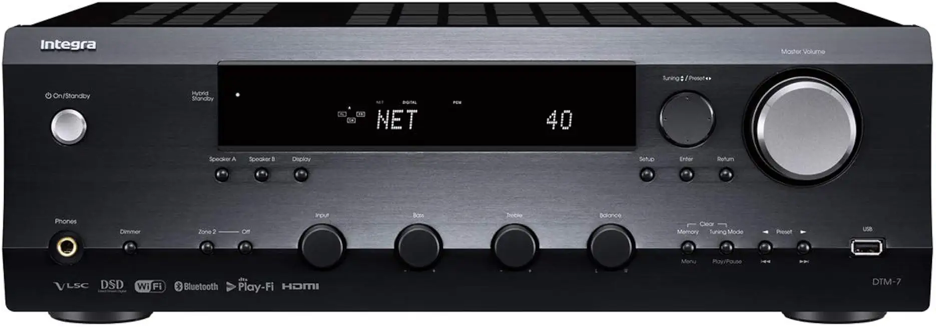 Integra DTM-7 Network A/V Stereo Receiver,Black - B07DP67DJ5