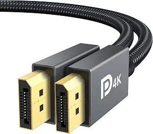 IVANKY VESA Certified DisplayPort Cable, 6.6ft 4K@60Hz DP to DP Cable - B078HVDMW2