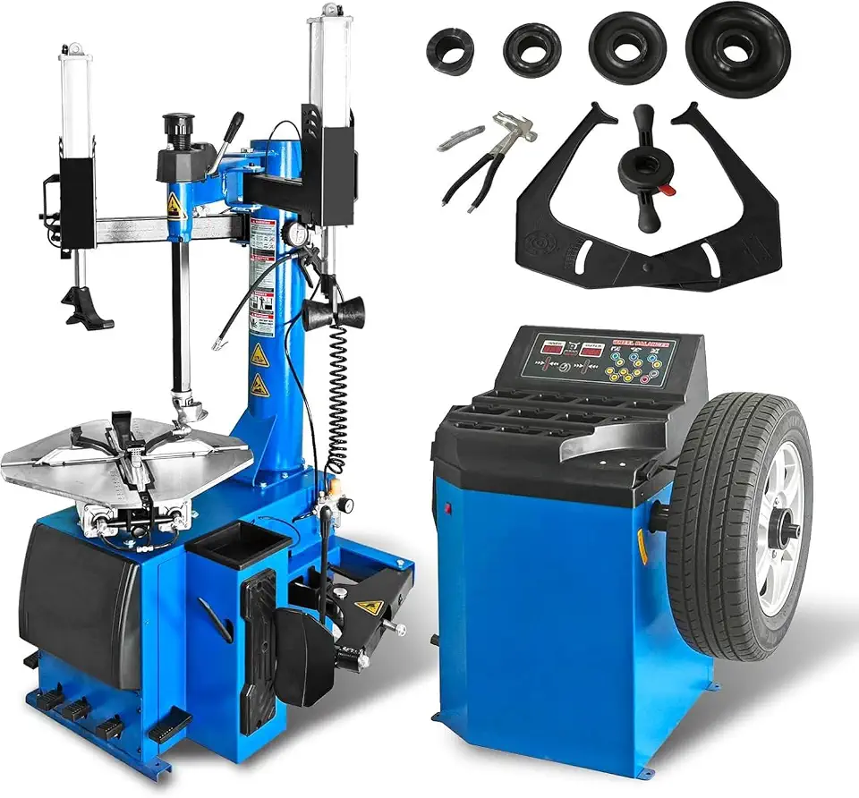 Jack Boss Tire Machine and Balancer Combo, Tire Changer Wheel Balancer Machine Combo Rim Clamp - B0FKGSXRSY