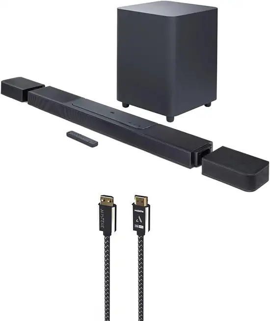 JBL BAR-1300X 11.1.4ch Soundbar and Subwoofer with Surround Speakers with a 7S-8KHD2-2.5M VII Series 2.5m - B0CFGB4RHS