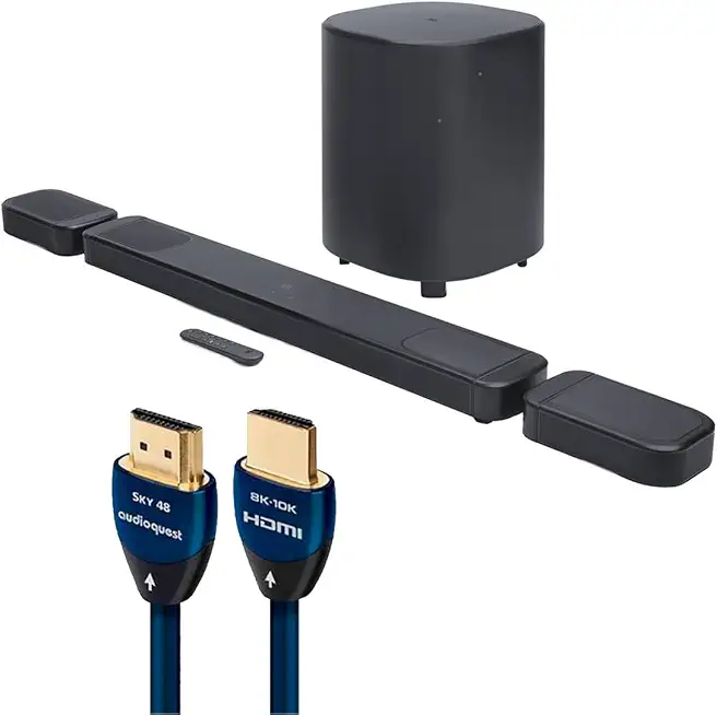 JBL BAR 700 MK2 7.1 Channel Soundbar System with AudioQuest Sky 3m HDMI Cable - B0FMBFBFC6