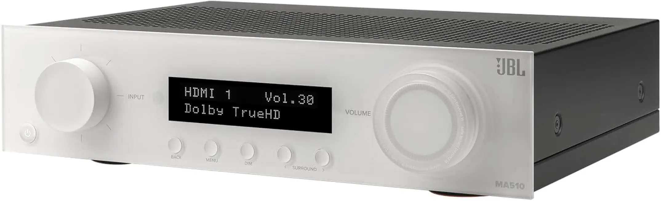 JBL MA510 5.2 Channel (75 Watt x 5) 8K AV Receiver (White) - B0D9CC5KDQ