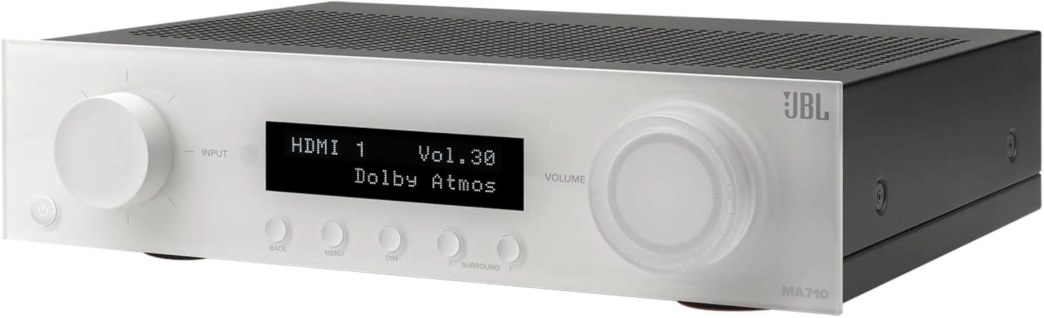 JBL MA710 7.2 Channel (110 Watt x 7) 8K AV Receiver (White) - B0D7RL9RRM