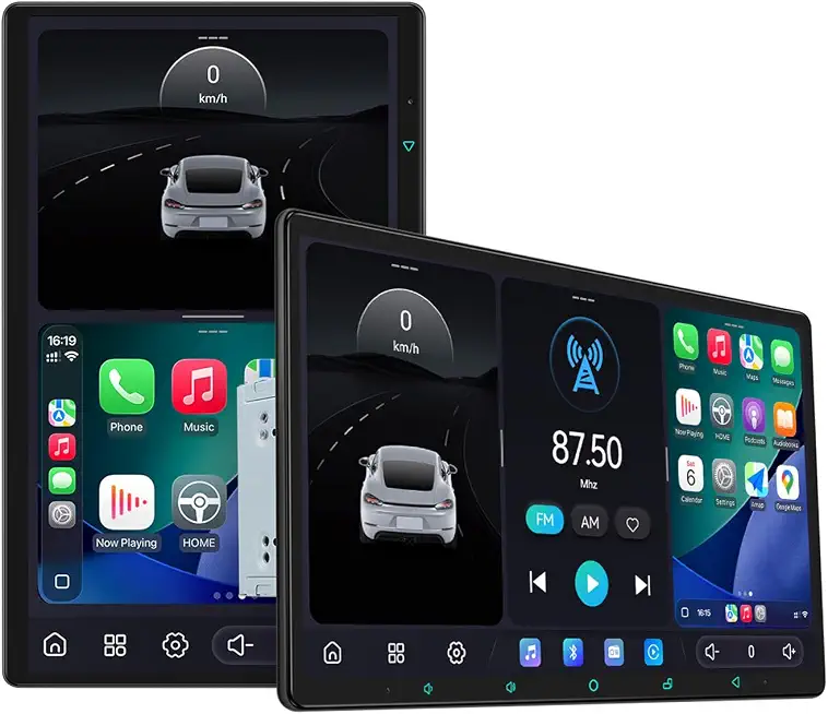 JOYING 13.3" Double Din Car Stereo Touchscreen Rotatable 12G+256G with CarPlay & Android Auto - B0H5VWJYGT