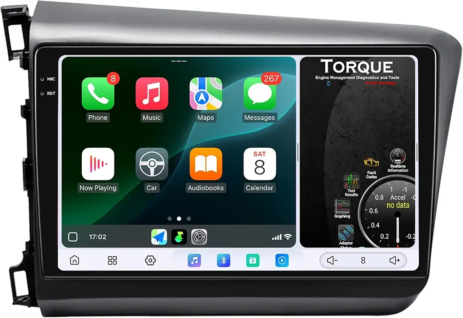 JOYING Radio for Honda Civic 2012 with Wireless Carpaly & Android Auto, 2K QLED Touch - B0G4R3SHBT