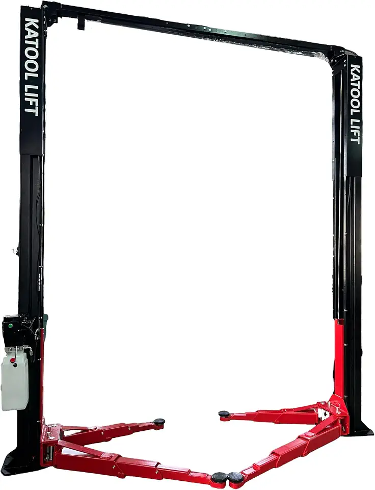 KATOOL 10,000 lbs Two Post Clear Floor Car Lift Asymmetric Two-Post Lift Direct Drive Auto - B0HH8WBMTN