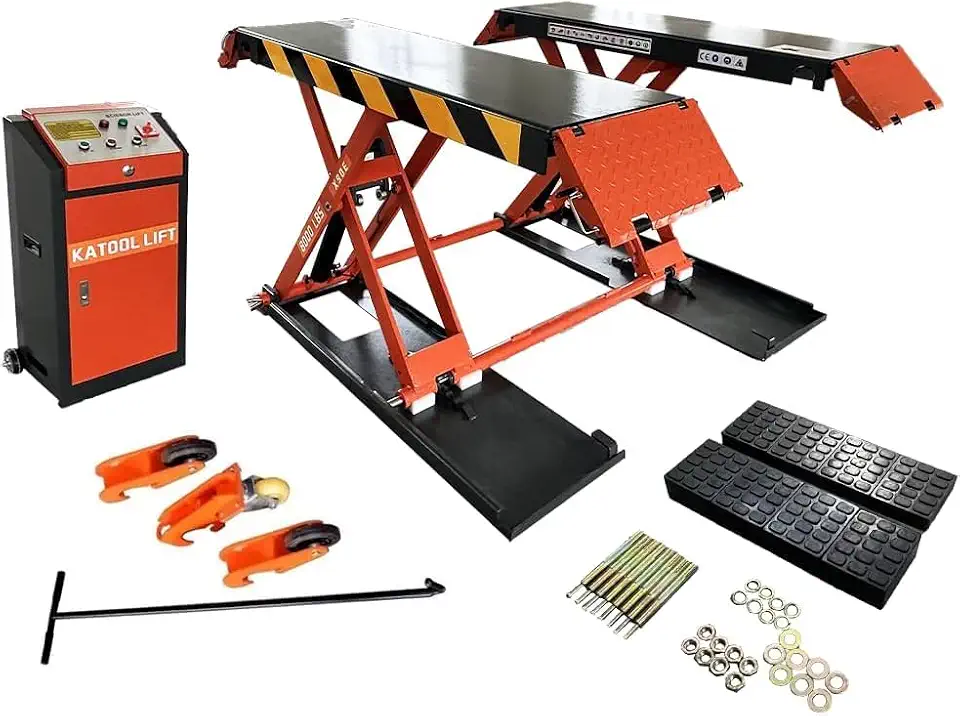 KATOOL 47'' 8000 lbs Mid Rise Scissor Lift X90E-110v Electric Release Auto Lift Car Lift - B0GJS9VL47