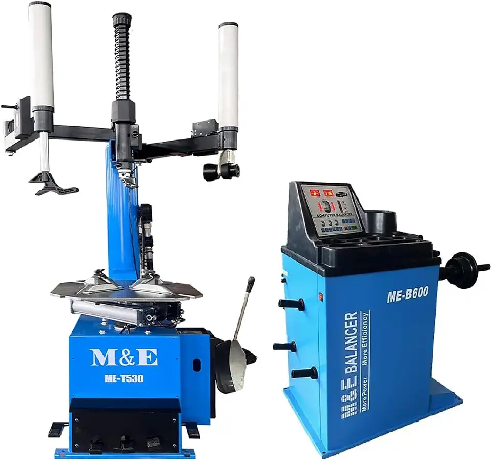 KATOOL ME-T530Z/B600 2.0HP Tire Changer Machine with Bead Blaster Double Assist Arm 12"-24" Rim Capacity - B0H1G5HGKH