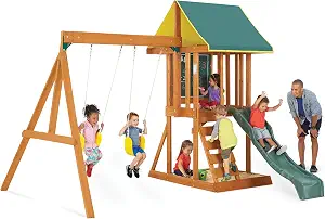 KidKraft Appleton Wooden Swing Set, (Amazon Exclusive) - B075MMXC89