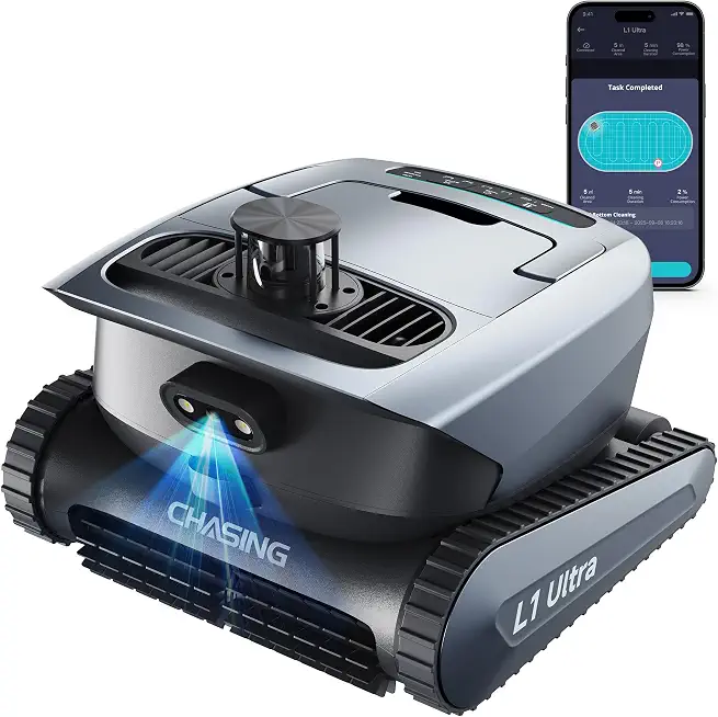 L1 Ultra Cordless Robotic Pool Cleaner for Inground Pools | LiDAR Navigation & AI Vision, - B0GH74GNVD