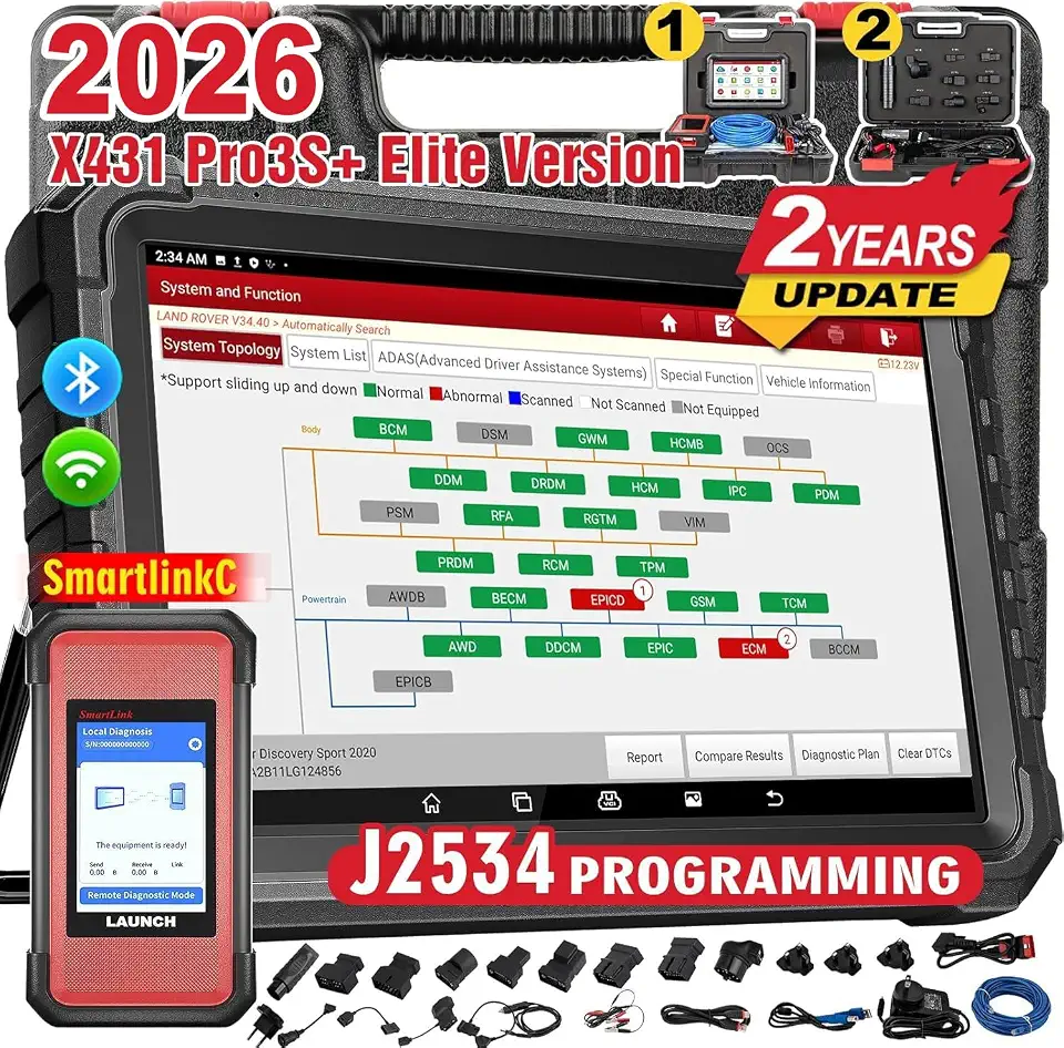 LAUNCH X431 PRO3S+ Elite, All-in-One Diagnostic Scan Tool, Bidirectional Scanner with J2534, Topology Map, 60+ - B0D7YSYN5L
