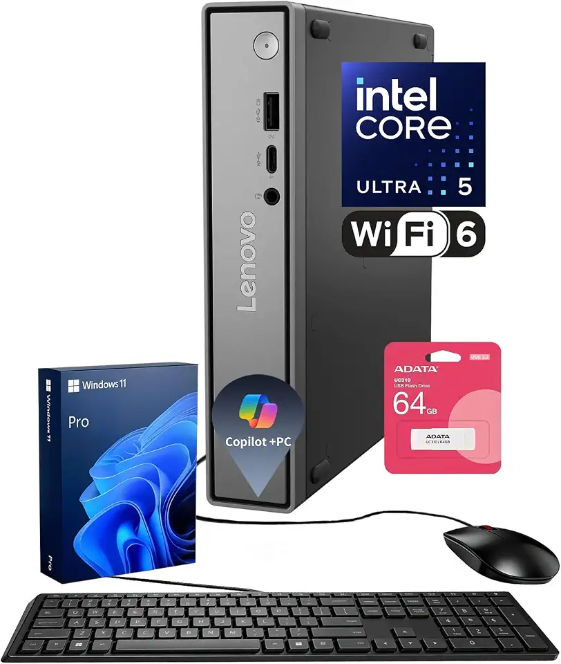 Lenovo ThinkCentre neo 50q Intel Core Ultra 5 226V Business AI MFF Desktop | 16GB - B0HHS92T7Y