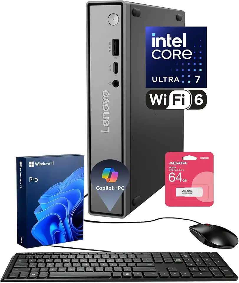 Lenovo ThinkCentre neo 50q Intel Core Ultra 7 256V Business AI MFF Desktop - B0HJGJZRD6