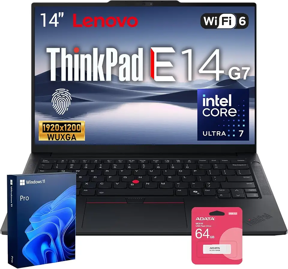 Lenovo ThinkPad E14 Gen 7 14" Intel Core Ultra 7 255H AI Business Laptop - B0HJQCKG13