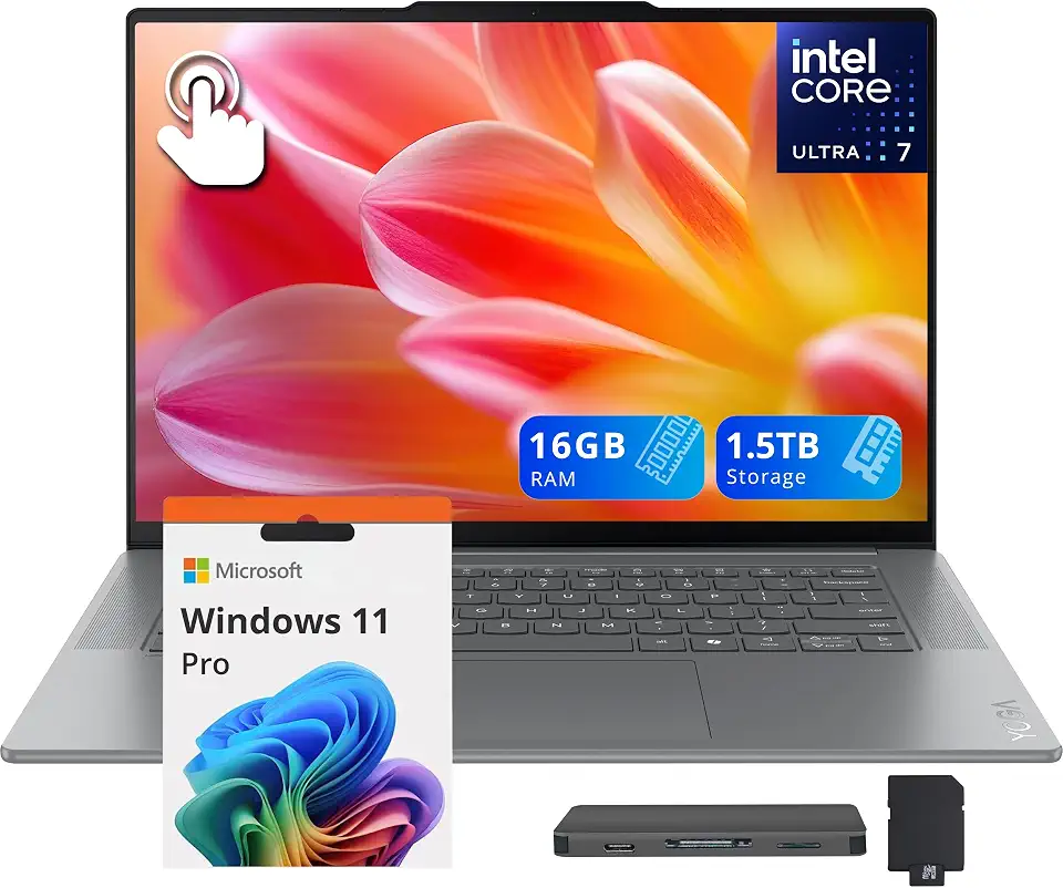 Lenovo Yoga Slim 7i Aura Edition AI Laptop, 15.3" 2.8K 120Hz Touchscreen, Intel Core Ultra - B0HHCWD44T