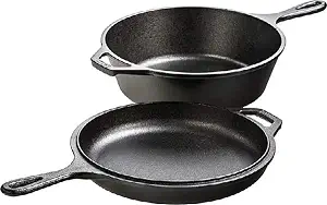 Lodge Cast Iron Combo Cooker, 3.2 Quart Deep Pot & 10.25 Inch Skillet Lid - B0009JKG9M