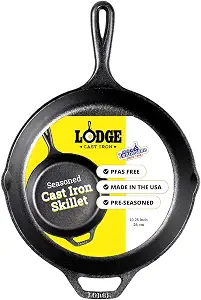Lodge Pre-Seasoned Cast Iron Skillet, PFAS-Free, 10.25 Inches - B00006JSUA