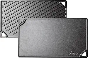 Lodge Reversible Cast Iron Grill/Griddle Pan, 16.75 x 9.5 Inches - B002CMLTXG