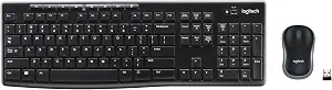 Logitech MK270 Full Size Wireless Keyboard and Mouse Combo - Black - B079JLY5M5