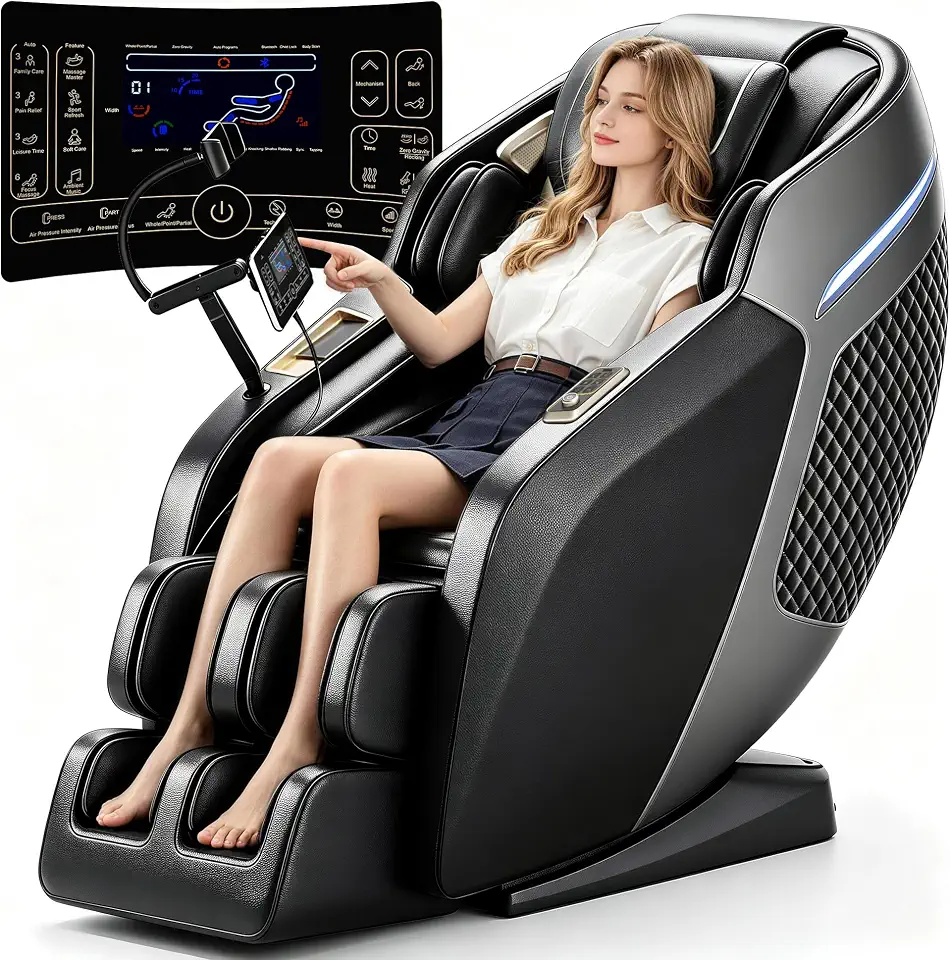 Massage Chair Full Body 4D Zero Gravity Recliner,55" SL-Track Massage Chair - B0HJGNPMXQ