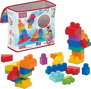 Mega Bloks First Builders Big Building Bag Toddler Blocks Toy Blue - B007GE75HY