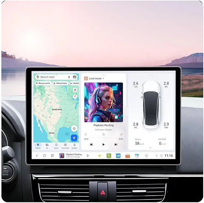 MekedeTech 13''DUDU7 Android Car Radio for Mazda CX-5 2013-2015,12GB+256GB - B0GSDL6W2M