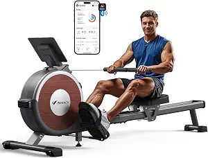 Merach Q1S Magnetic Rowing Machine Indoor, Dual Slide Rail, Quiet & Smooth - B0B2P23DBS