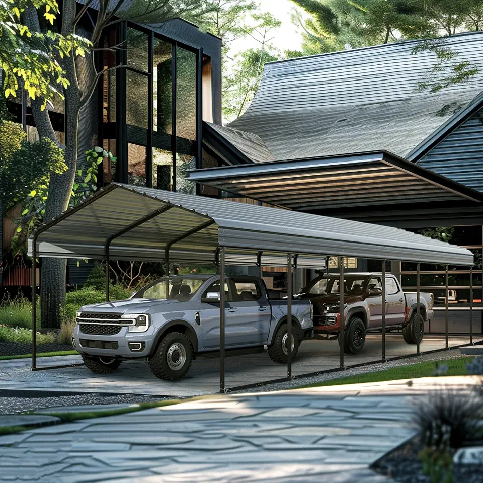 MFSTUDIO Metal Carport 12x30ft, Heavy Duty Carports Car Canopy Shelter - B0GMHFL2Z5