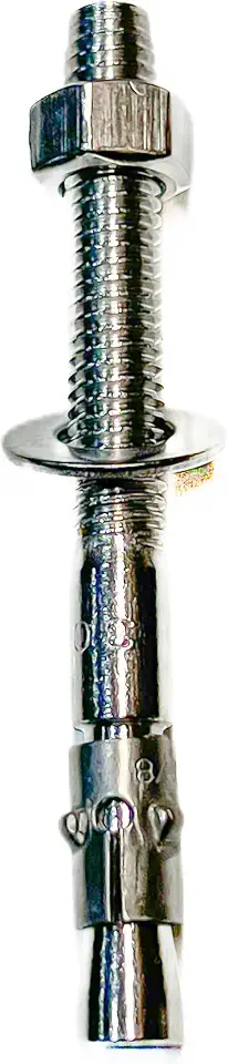 Mighty Fasteners 304 Stainless Steel Wedge Anchors 7/8" X 12" - 50 Pack | Corrosion-resistant - B0H8FPZKSW