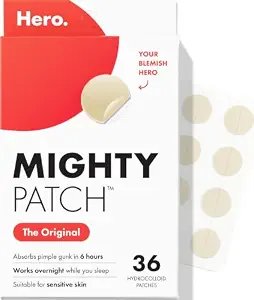 Mighty Patch Hero Cosmetics Original Nighttime Acne Pimple Patches, 36 Ct - B074PVTPBW