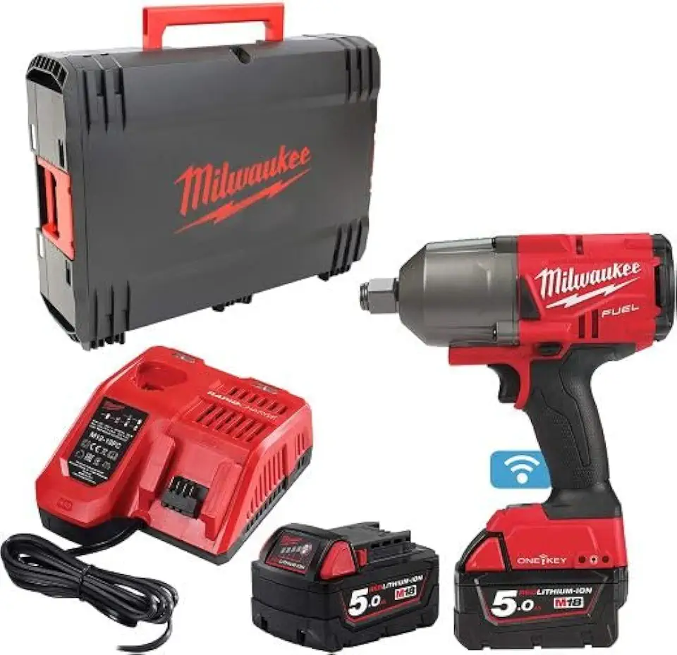 Milwaukee 0 M18ONEPP2Q-502B Cordless Impact Wrench 3/4 18V Red - B07F3Y8T8T
