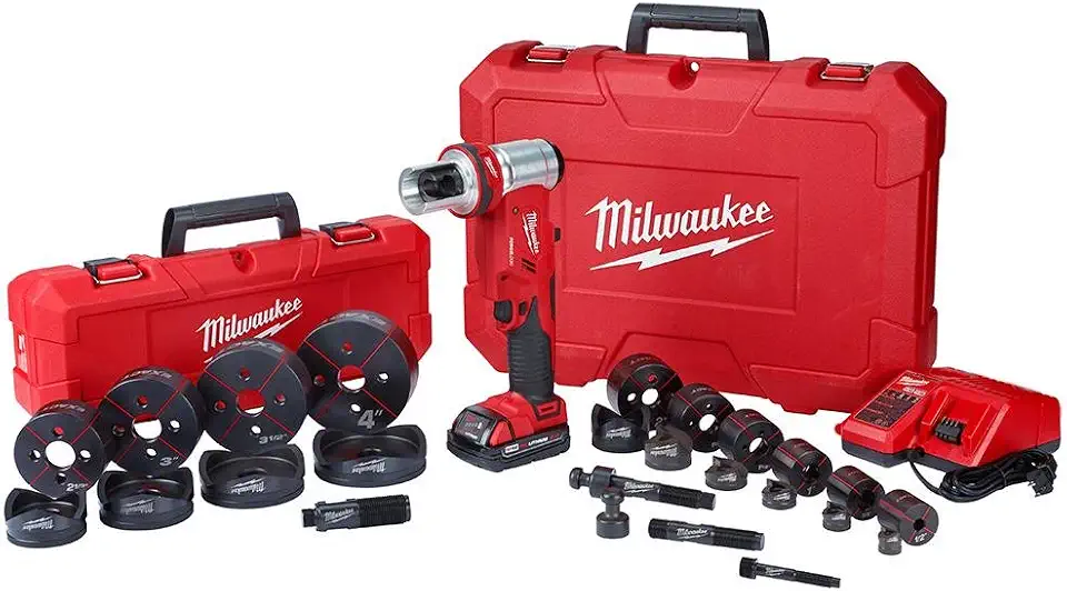 Milwaukee M18 18-Volt Lithium-Ion 1/2 in. to 4 in. Force Logic 6 Ton Cordless Knockout - B07LHCQQFT