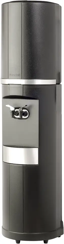 Mobile (Wheels) Fahrenheit Water Cooler - Hot/Cold - Black Cabinet with Silver Metallic Trim - - B009FKN0CG