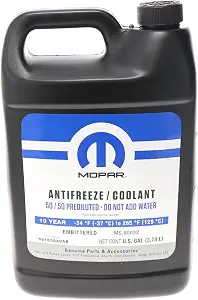 Mopar 68163849AB 10 Year/150,000 Mile Coolant 50/50 Premixed - Embittered, 1 Gallon - B017DP43ZC