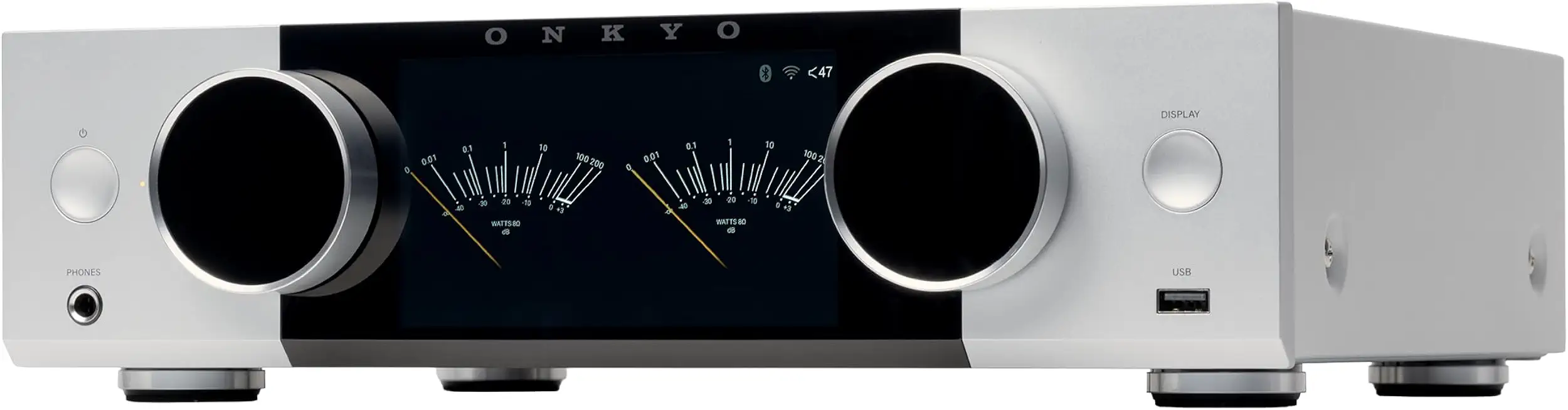 Muse Y-40 Network Streamer & Integrated High-Power Amplifier - Silver - B0H72188NK