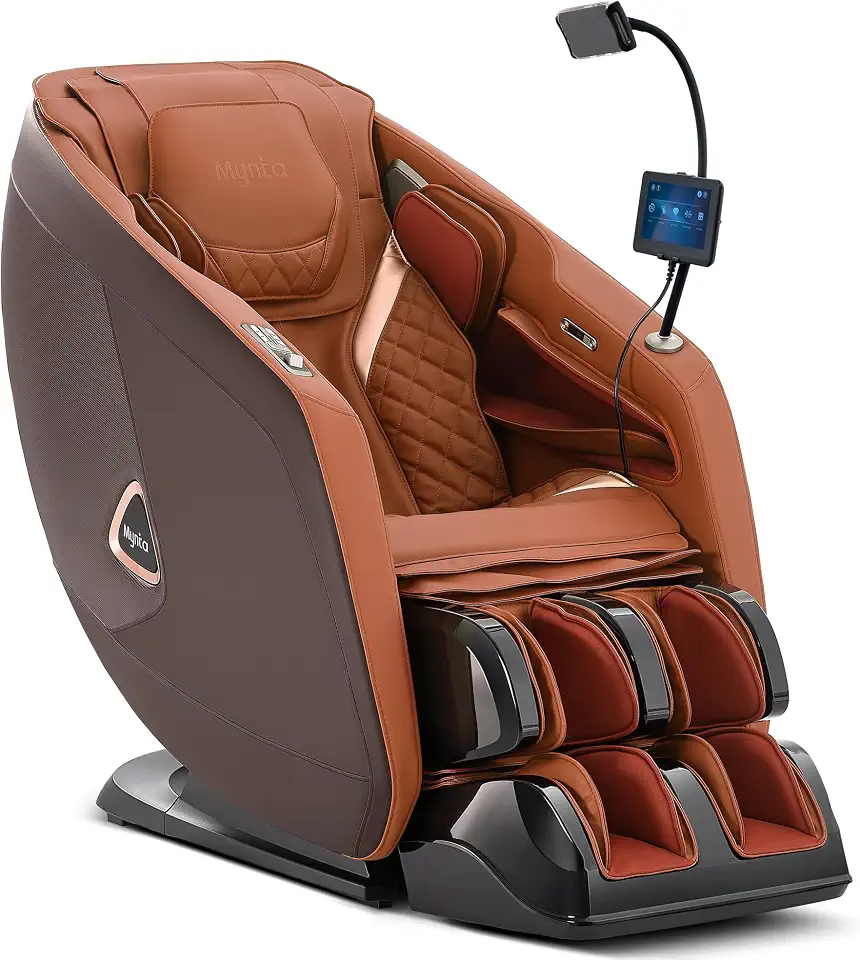 MYNTA 4D Massage Chair, Full-Body Zero Gravity SL-Track Recliner, 170° Lie-Flat, Waist & Calf Thermo-Therapy, - B0H2HLBP9P