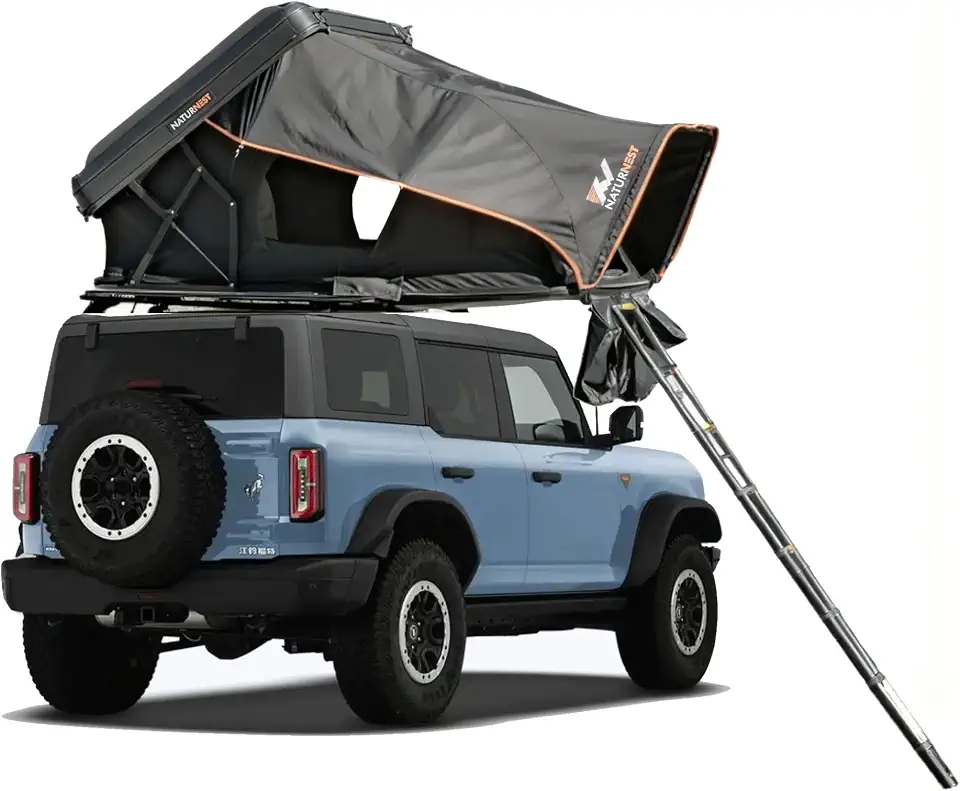 Naturnest Rooftop Tent Hard Shell, Easy Set Up Pop Up Large Tent for 2-4 Person - B0GMGFZJ6N