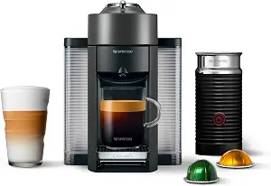 Nespresso Vertuo Coffee and Espresso Machine by De'Longhi with Milk Frother, 1000 Milliliters, Graphite Metal - B01M68TFFD
