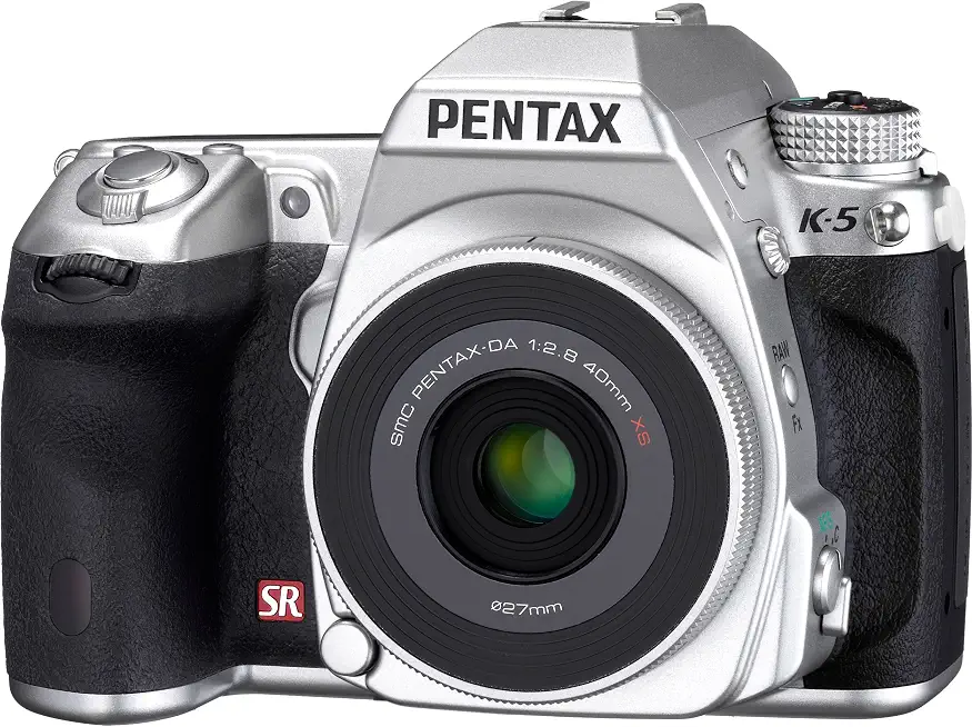 New Pentax K-5 DSLR Camera Silver Edition with Da40mmf2.8 Xs Silver Lens - B007G0K3NG