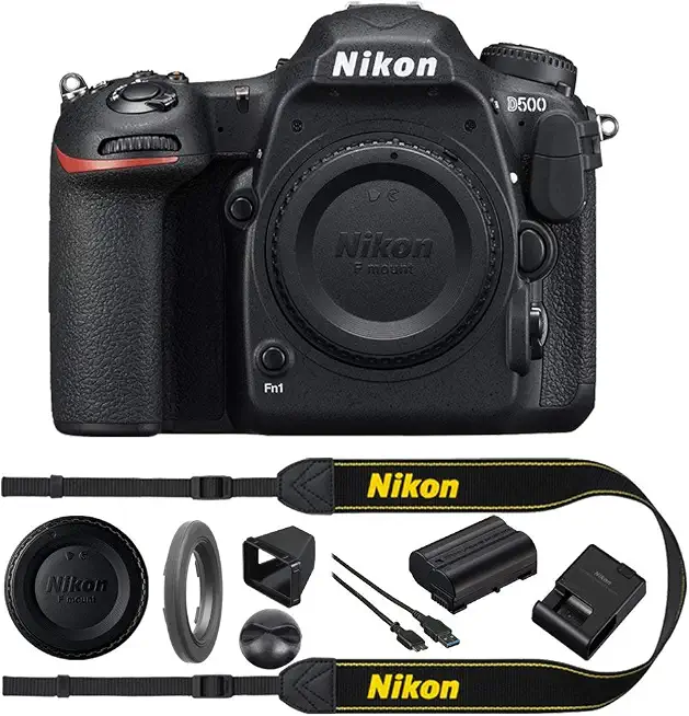 Nikon D500 20.9 MP CMOS DX Format Digital SLR Camera Body (1559B) with 4K Video - B01N1ML7BP