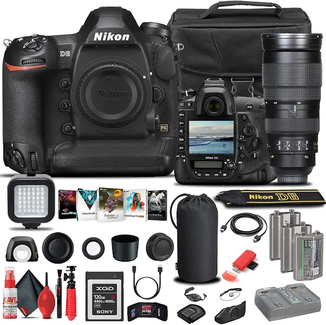 Nikon D6 DSLR Camera Body Only with 200-500mm Lens & Photo Software Bundle - B08XVXJJ9B